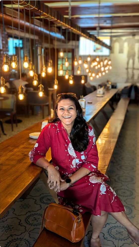 Nivedita, who runs Echoes of the Deep Blue, in dive gear